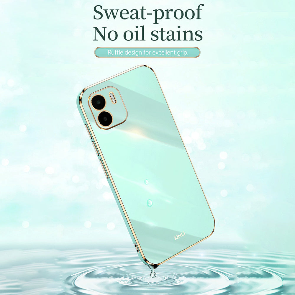 XINLI Electroplating Golden Edge Phone Case for Xiaomi Redmi A1 4G A2 4G Dustproof TPU Phone Cover XINLI Electroplating Golden Edge Phone Case for Xiaomi Redmi A1 4G A2 4G Dustproof TPU Phone Cover